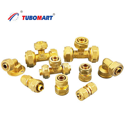Συμπίεση χάλκινο Pex Crimp Fittings αποσυναρμολογήσιμα για Pex πολυεπίπεδη σωλήνα νερού