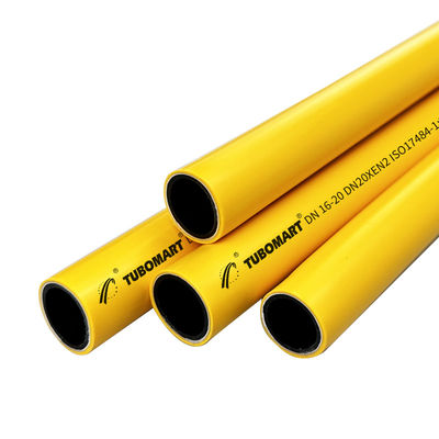 Κίτρινο PEX AL Πέξ αέριο σωλήνα 2.0mm πάχος ISO 17484-1:2006 AS4176.8-2010 πρότυπο
