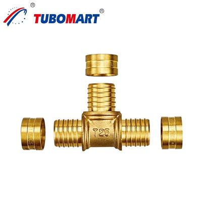 Επικεφαλαιοποιημένο πολυαιθυλένιο PEX Crimp Fitting Απαλλαγμένο από μόλυβδο από 1/2 ίντσα έως 1 ίντσα