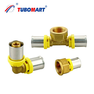 16mm - 32mm Alu Pex Press Fittings Τύπος TH με φυσικό χαλκό προσαρμοσμένο