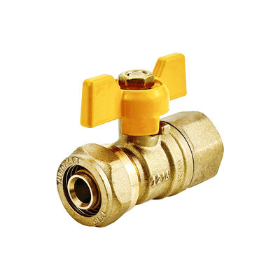 1/2' DN 20 Ball GAS βαλβίδα Brass Ball Valve 16mm PE-AL-PE PEX AL PEX Gas Pipe Ball Valve