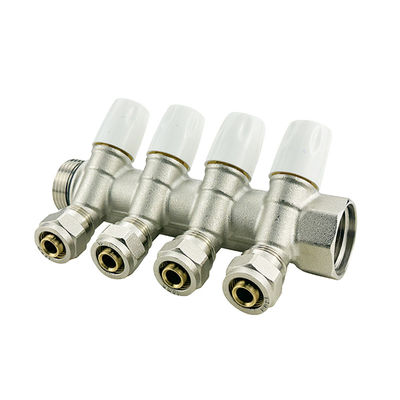 2-6 οδός Υδρολογικό σύστημα θέρμανσης Brass Pex Manifold για εύκολη εγκατάσταση