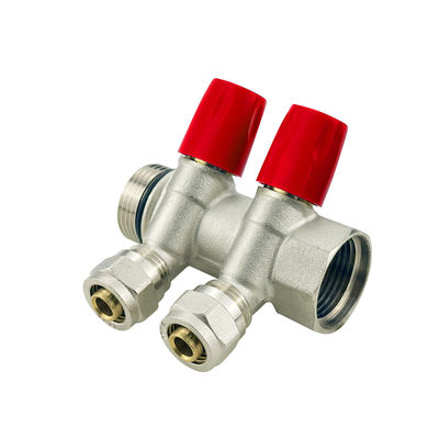 OEM Factory 2-6ways Customized Size Brass Pex Manifold για το νερό Θέρμανση δαπέδου Μέρη Μέσα Θέρμανση δαπέδου