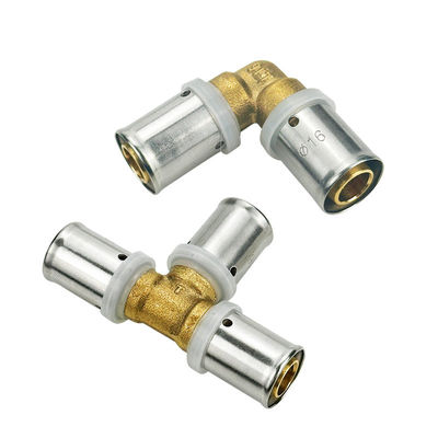 Δωρεάν δείγμα Brass Crimp Pex Fitting 3/4 ίντσες PEX υδραυλικού συνδέσμου Κεφαλάκι Tee Ένωση προσαρμογέα PEX σωλήνες Fittings για το αέριο