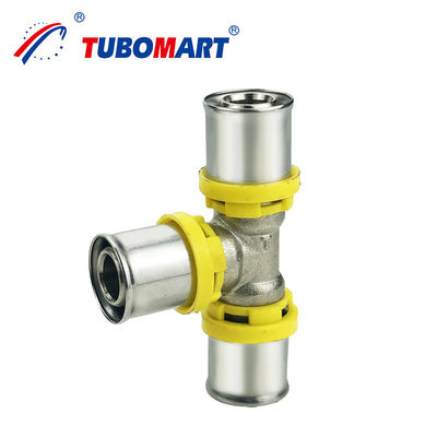 Pex Al Pex TH TYPE Τυποποιημένα υλικά για πρέσα για DN15 DN25 Πίεση Φυσικό χρώμα χαλκού Προσαρμόσιμη εγκατάσταση χωρίς προσπάθεια για σύστημα αερίου Εύκολη εγκατάσταση