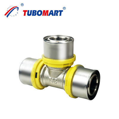 Προσαρμοσμένα εξαρτήματα Pex Al Pex Press Brass HPb 58-3A ή DZR Brass CW 602N για αέριο συμβατότητας σωλήνων Pex