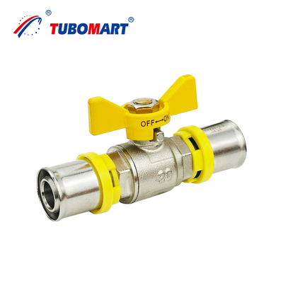 Εύκολη Εγκατάσταση 12mm 16mm 25mm 32mm AS4174 Σύστημα Αερίου Παροχής Νερού Ορειχάλκινο Εξάρτημα Σωλήνα Τύπου TH Εξάρτημα Υδραυλικών για Πίεση Αερίου