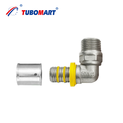 Πιστοποιημένη ποιότητα συνδεδεμένη με Pex Al Pex Pipe Press Brass Fitting για σύστημα αερίου νερού