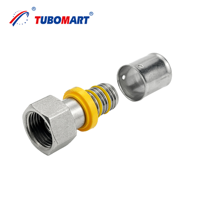 PEX AL PEX Συμβατό σωλήνα μεταλλικό πρέσσο Fitting Απαλλαγμένο από μόλυβδο και χαμηλή συντήρηση για σύστημα σωλήνων αερίου 16-32mm