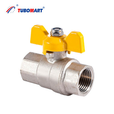 Tubomart Valve Manufacturer 1/2 - 2 ίντσες Υψηλής Ποιότητας Διπλό Σπείρωμα Δίκομμα Βαλβίδα Μπάλας Ορείχαλκου για Αγωγούς Αερίου