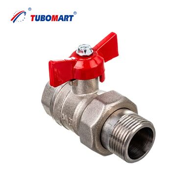 TUBOMART OEM DN25 βαλβίδα μπάλας από χαλκό με μακρύ λαβή για σύστημα θέρμανσης κάτω από το πάτωμα