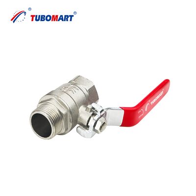 TUBOMART OEM DN25 Αποσυναρμολογήστε γυναικεία σε αρσενική βαλβίδα μπάλας από χαλκό με λαβή πεταλούδας Σύστημα θέρμανσης υπογείου