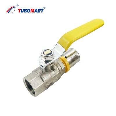 Πρεσσαριστά εξαρτήματα ορείχαλκου, πρεσσαριστές βαλβίδες σφαιρών για σωλήνες πολλαπλών στρώσεων Pex Al Pex, Σφυρήλατη διαδικασία, Πιστοποιημένα ISO17484 ISO9001, Έλεγχος ροής αερίου ακριβείας