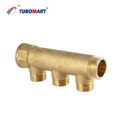 Βαλβίδα θέρμανσης δαπέδου Brass Pex Manifold με θερμοκρασία λειτουργίας 95°C 2-6 οδών Manifold Water 36mm 50mm Σωλήνας υποδαπέδιας θέρμανσης Brass Water Manifold για θέρμανση δαπέδου στο σπίτι